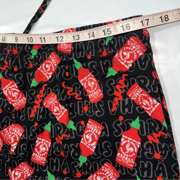 HOT SAUCE black PANTS L Tuong SRIRACHA PJ Lounge Tie Waist Cotton Mens Large new - Picture 10 of 12